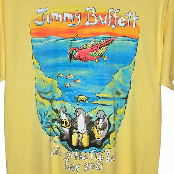 Jimmy Buffet Concert Tee Men's 2021 Life on the Flip Side Tour Margaritaville M - Picture 2 of 6